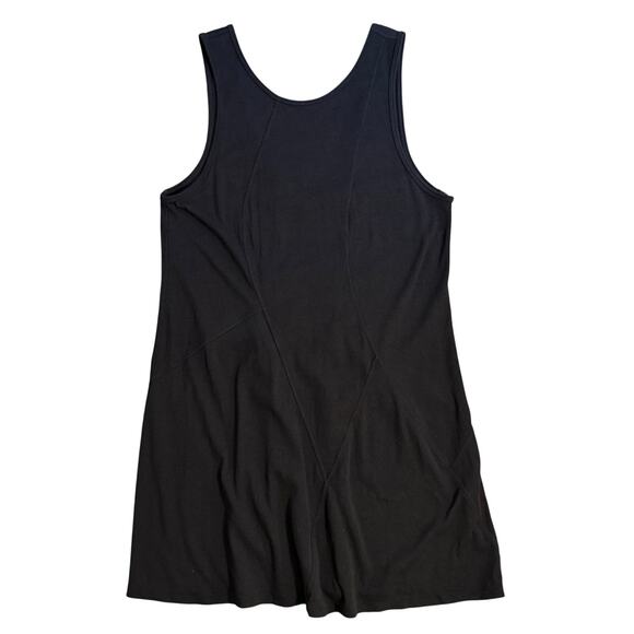 Lululemon Women’s Ribbed Modal-Cotton Dress 2-Ways Black On The Move Size 8 - Picture 3 of 9